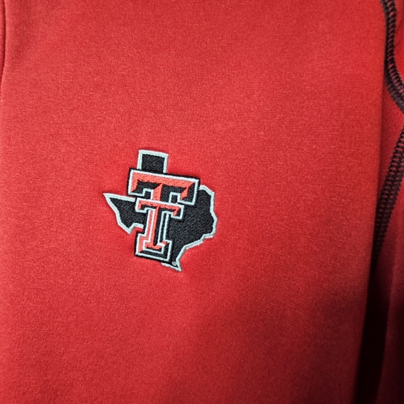 Texas Tech Pullover Men Large Red Black Under Armour Red Raiders 1/4 Quarter Zip - Picture 6 of 12
